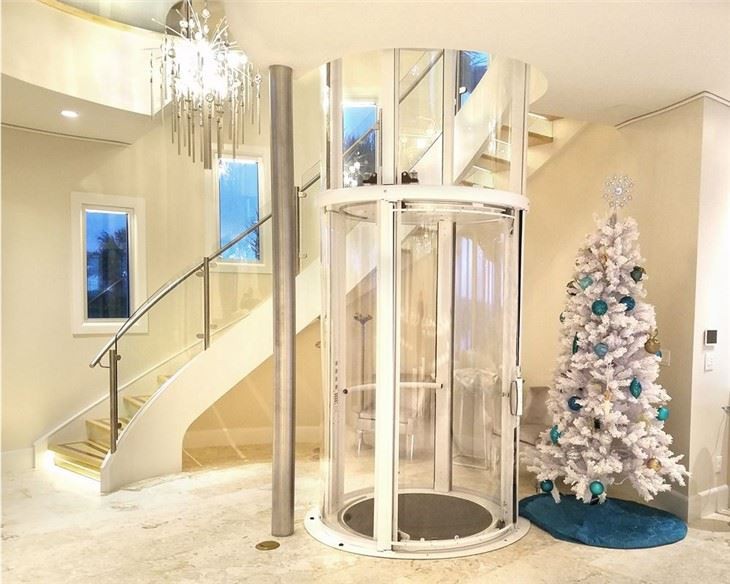 Elevador de Villa de vidro redondo com bela aparência