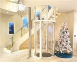 Elevador de Villa de vidro redondo com bela aparência