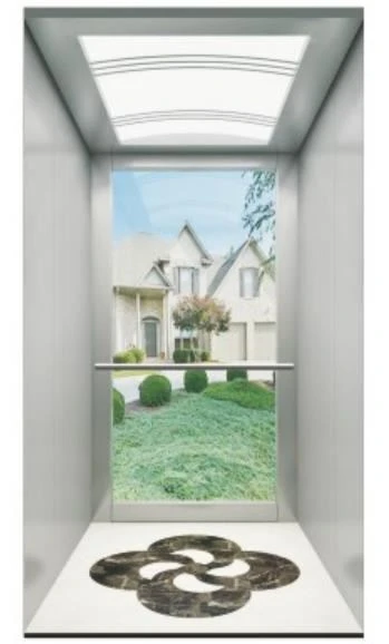 Elevador Glass Villa com vista externa